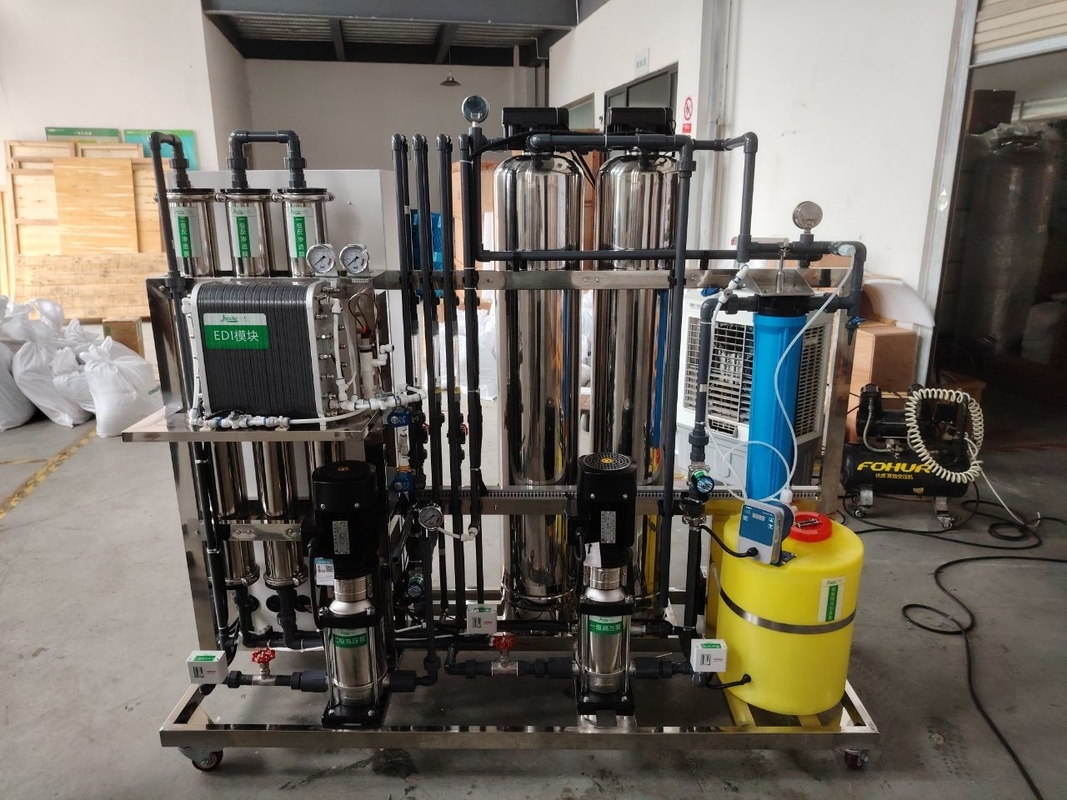 500 LPH capaciteit Double Pass EDI waterinstallatie uitgerust met Vontron/DOW/Toray Ro membraan