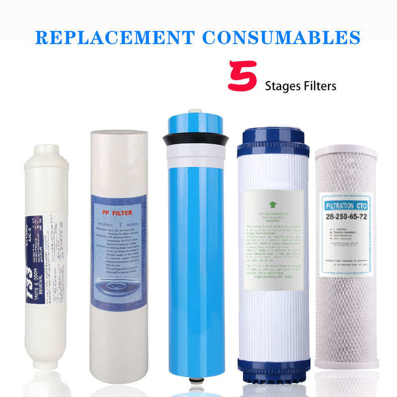 Van het de Omgekeerde Osmose Drinkwater van het keukengebruik 95% van het de Filtersysteem de Filtratie van Ro